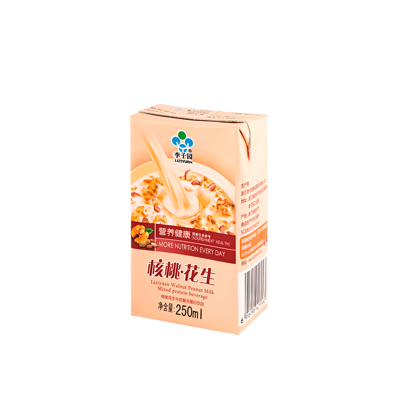 核桃花生牛奶復(fù)合蛋白飲品，單瓶凈含量250ml